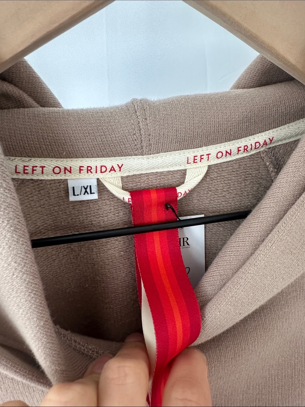 Left On Friday Taupe Hoodie NWT - Picture 3 of 3